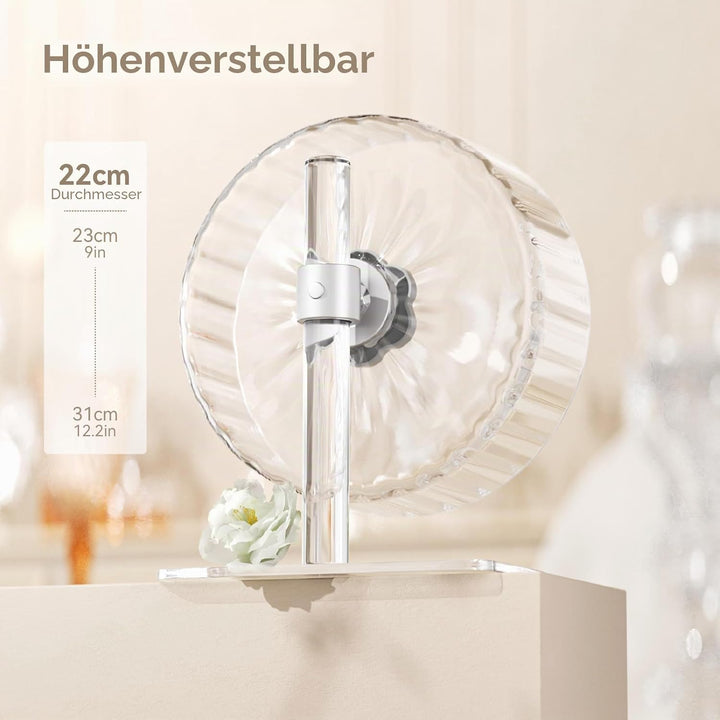 Bucatstate Hamsterrad, 21cm Laufrad Hamster Leise Hamster Spielzeug Transparent, rutschfeste Laufsch