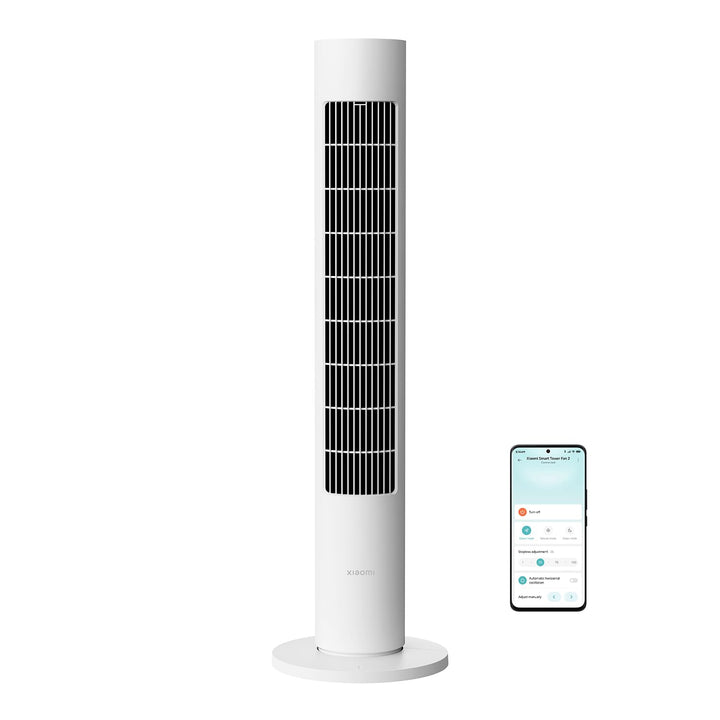 XIAOMI Smart Tower Fan 2 - Standventilator 150° Oszillation mit natürlichen Luftprofilen, Energiespa