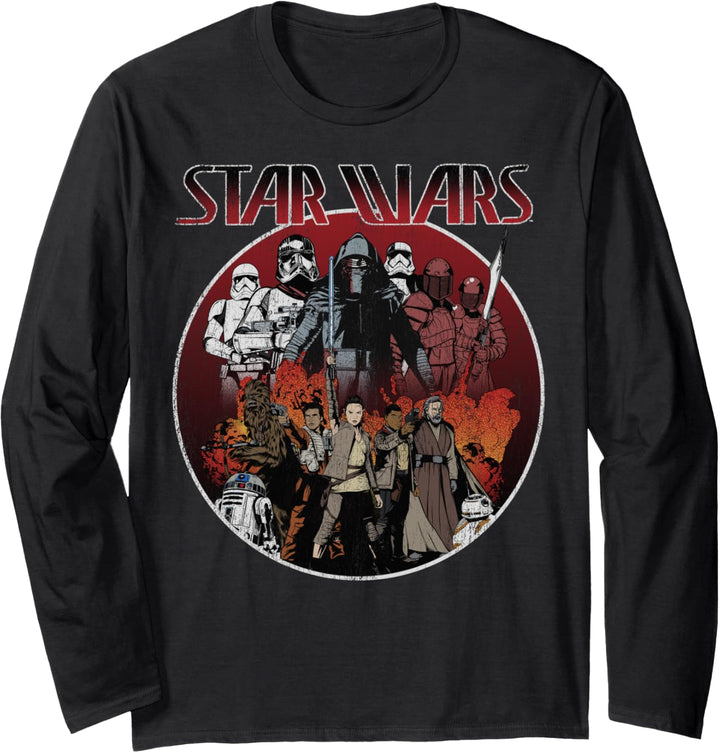 Star Wars The Last Jedi Group Shot Circle Portrait Langarmshirt