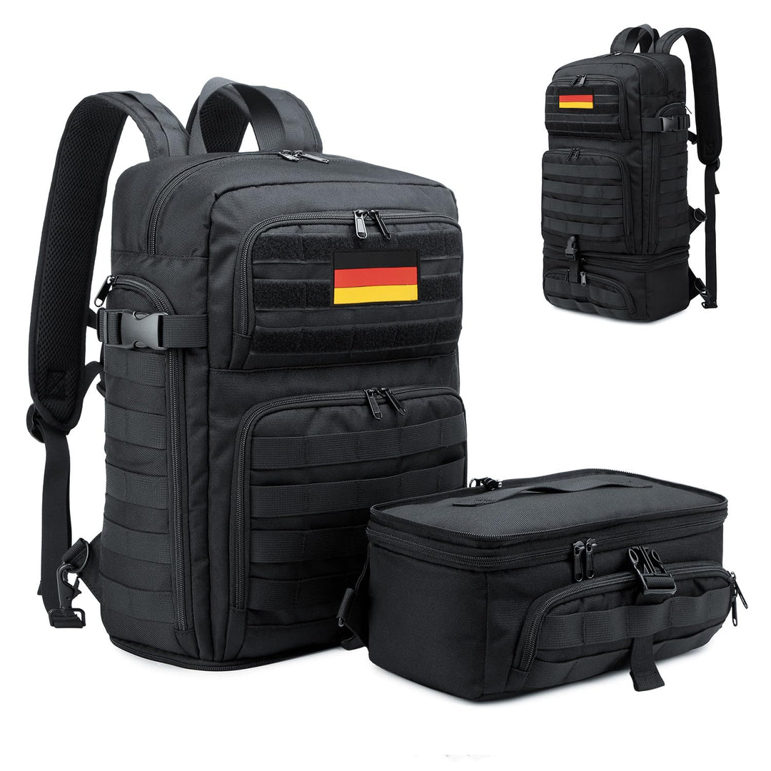 BERTASCHE Taktisch Rucksack Trekkingrucksack 35L Wanderrucksack 15.6 Zoll Laptop Lunch Rucksack für