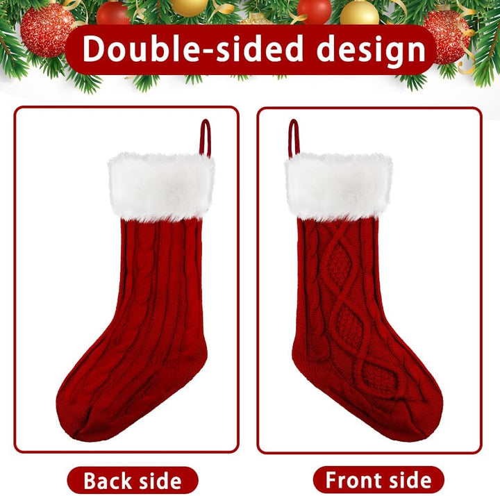XIMISHOP 6PACK Grün Rot Weiss Weihnachtsstrümpfe…, Grün Rot Weiss