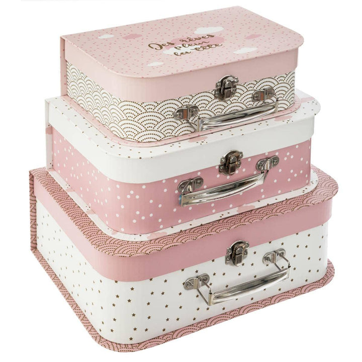 Set aus 3 Kinderkoffern Douceur - Rosa - Atmosphera créateur d&