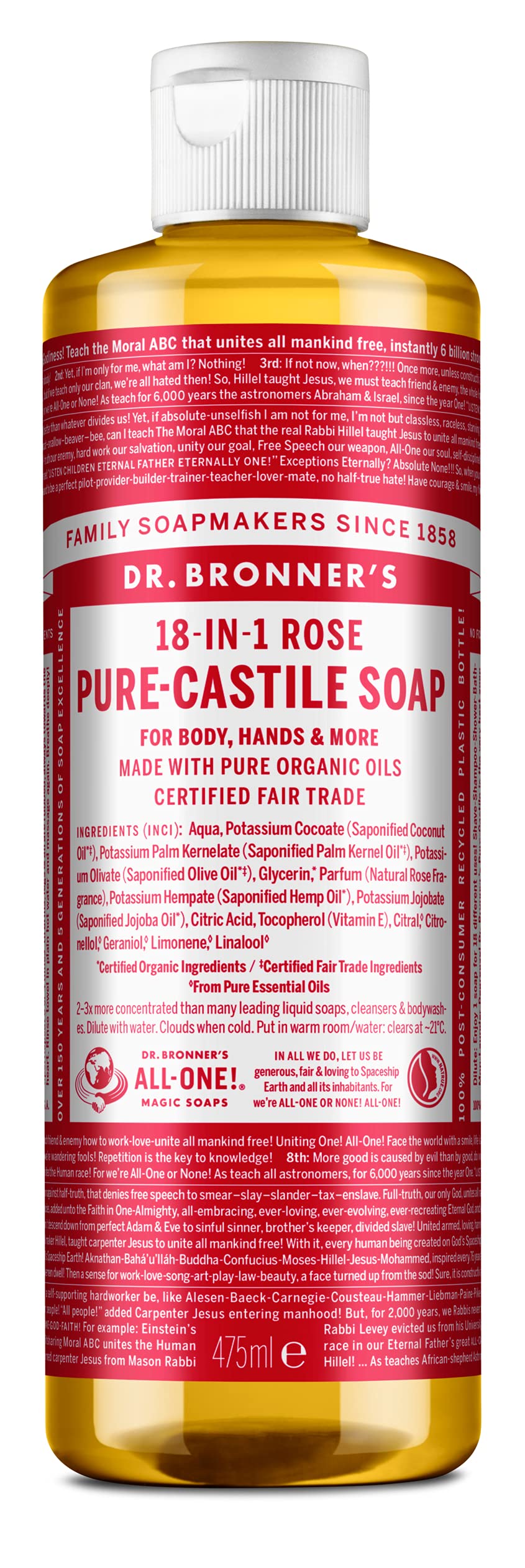 DR Bronners Liquid soap roos