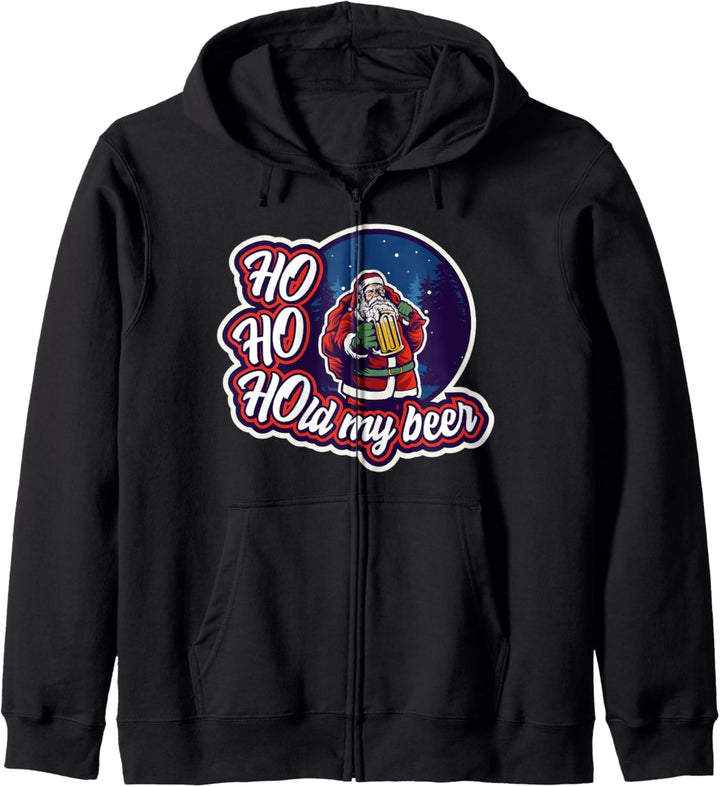 Lustige Weihnachten Trunkener Weihnachtsmann Kapuzenjacke