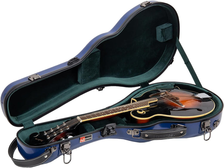Crossrock CRF1000MFNVBL Mandolinenkoffer aus Fiberglas, passend für F-Stil, Marineblau (CRF1000MAFNV