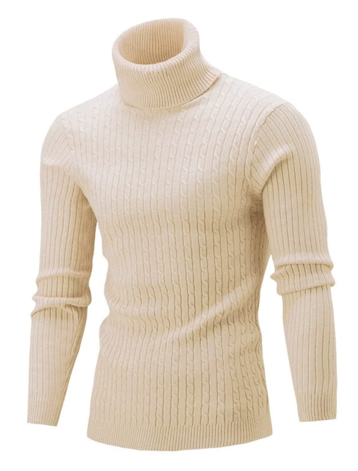 AIDEAONE Rollkragenpullover Herren Stehkragenpullover Winter Pullover Rollkragenstrickpullover Rollk
