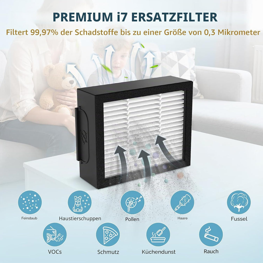 12pcs Ersatzfilter für iRobot Roomba e, i und j Serie i7 i7+ j7 j7+/Plus i3 i3+ i4 i4+ i6 i6+ i8 i8+
