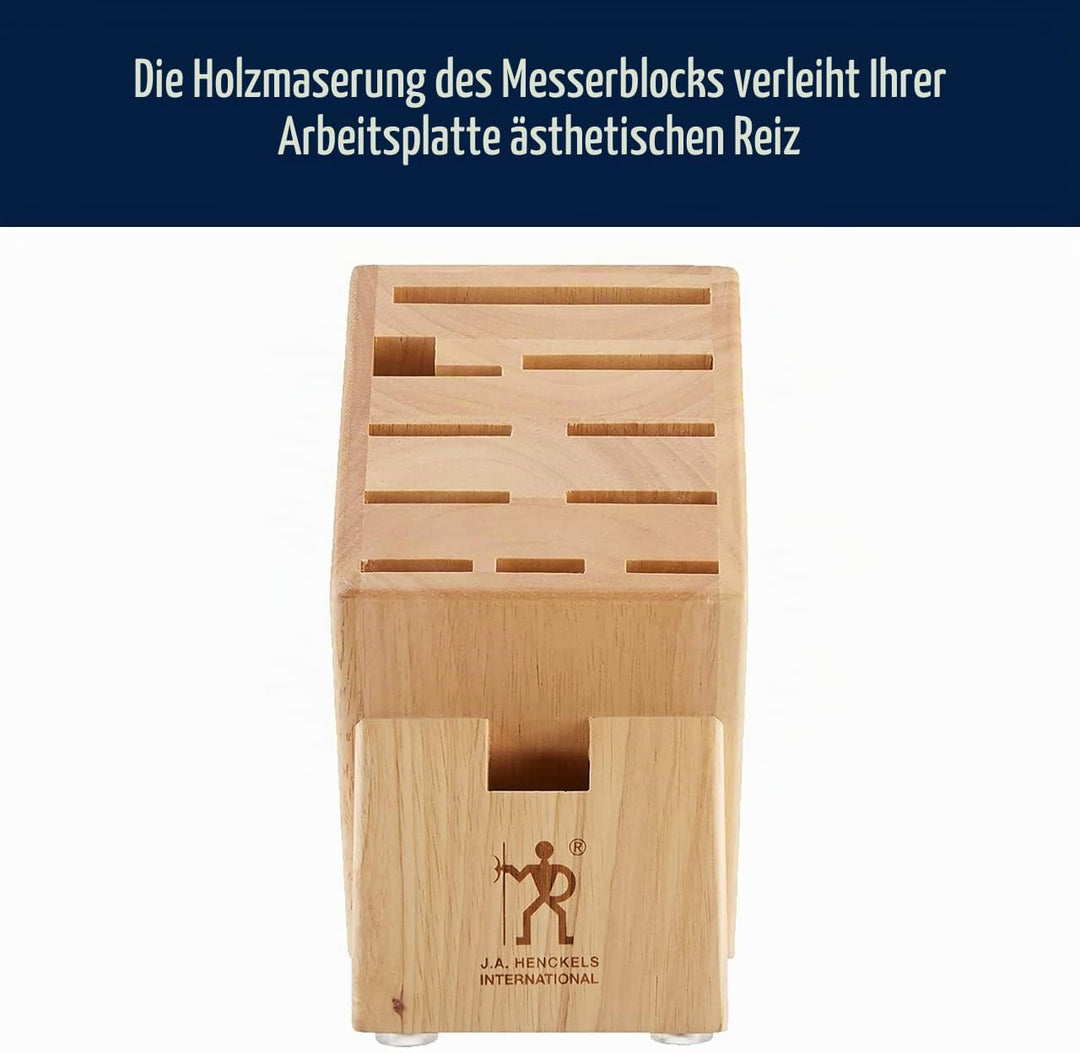 HENCKELS 35102-112 J.A International Hartholzblock Messerblock, Buchenholz, Hartholz 11-slot Harthol
