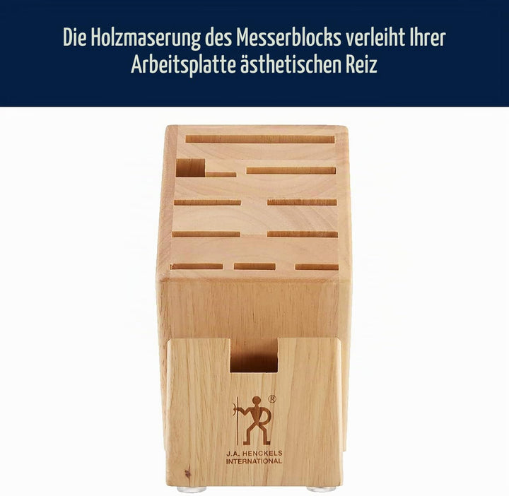 HENCKELS 35102-112 J.A International Hartholzblock Messerblock, Buchenholz, Hartholz 11-slot Harthol