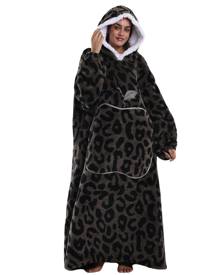 Verlängert Übergrosse Hoodie Decke,Decken Hoodie Damen mit Tasche und Kapuze,Superweiche und Warme K