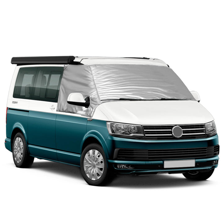 Auto Windschutzscheiben Abdeckung Ersatz für VW T5, Frontscheiben Sonnenschutz, 100% Verdunkelnd, Bl
