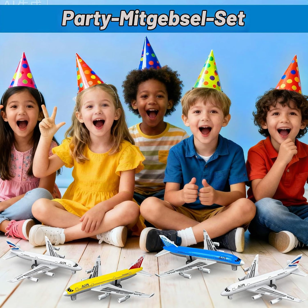 Flugzeug Spielzeug, Metall Pull Back Flugzeug Spielzeug für 3 4 5 6 Jahre Jungen Mädchen, Diecast Fl