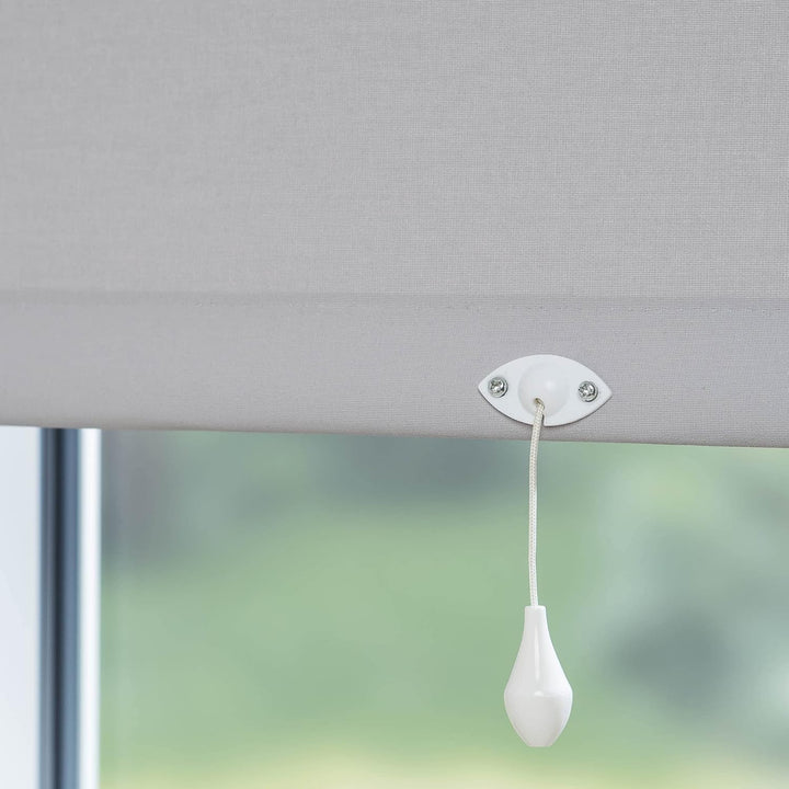 Liedeco® Rollo, Spring-, Schnapprollo / 62 x 180 cm (Breite x Höhe), hellgrau/lichtdurchlässig, Blic