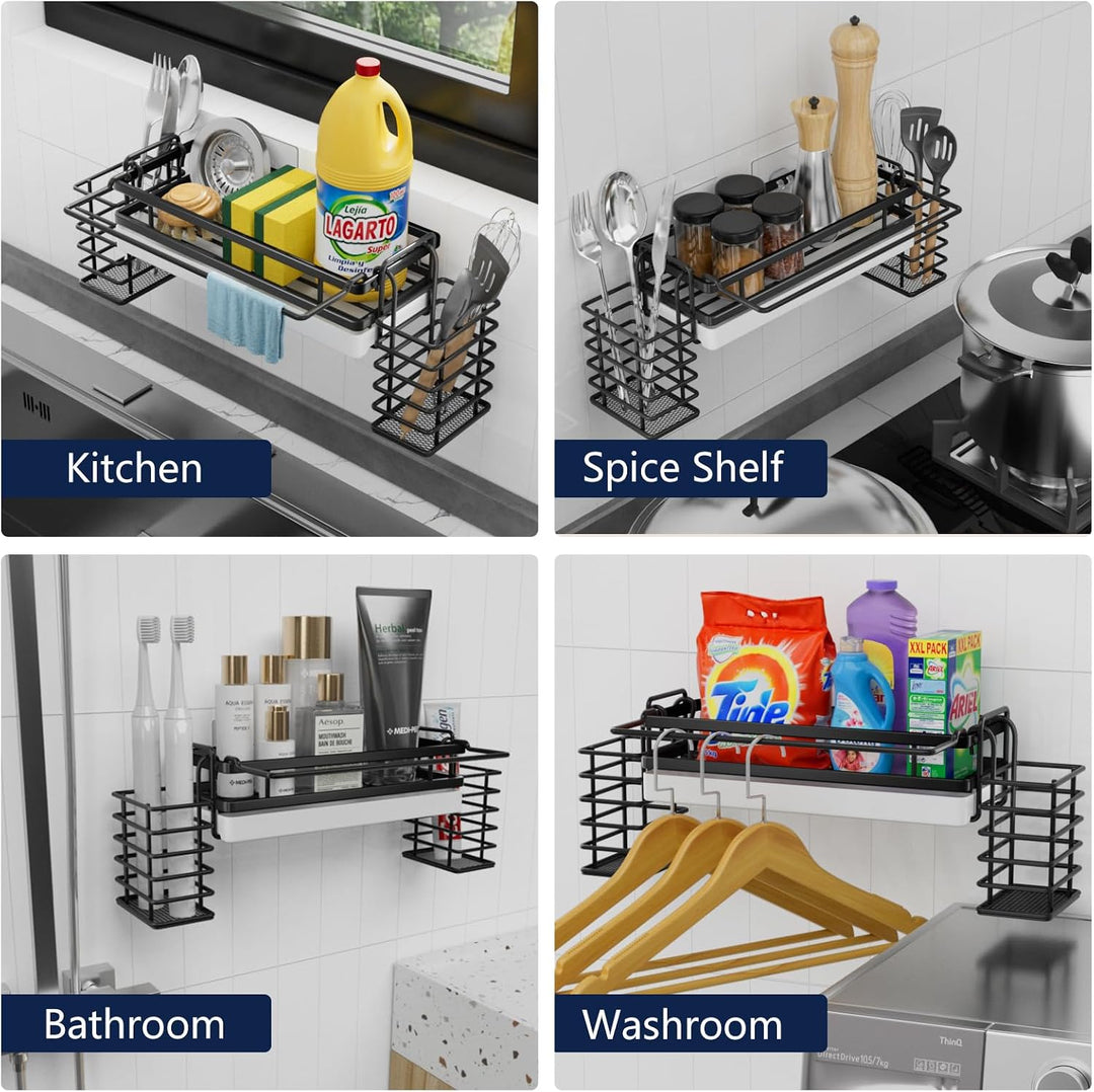 Küche Spülbecken Organizer Schmal mit Abtropfschale &amp; 2 Halter, Wand Hängend Spüle Organizer Ohne Bo
