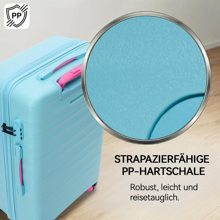 Mariner Leichter Handgepäck Koffer S 55 x 36 x 21 cm, Lagoon Rose | PP-Hartschale, hochwertig &amp; robu