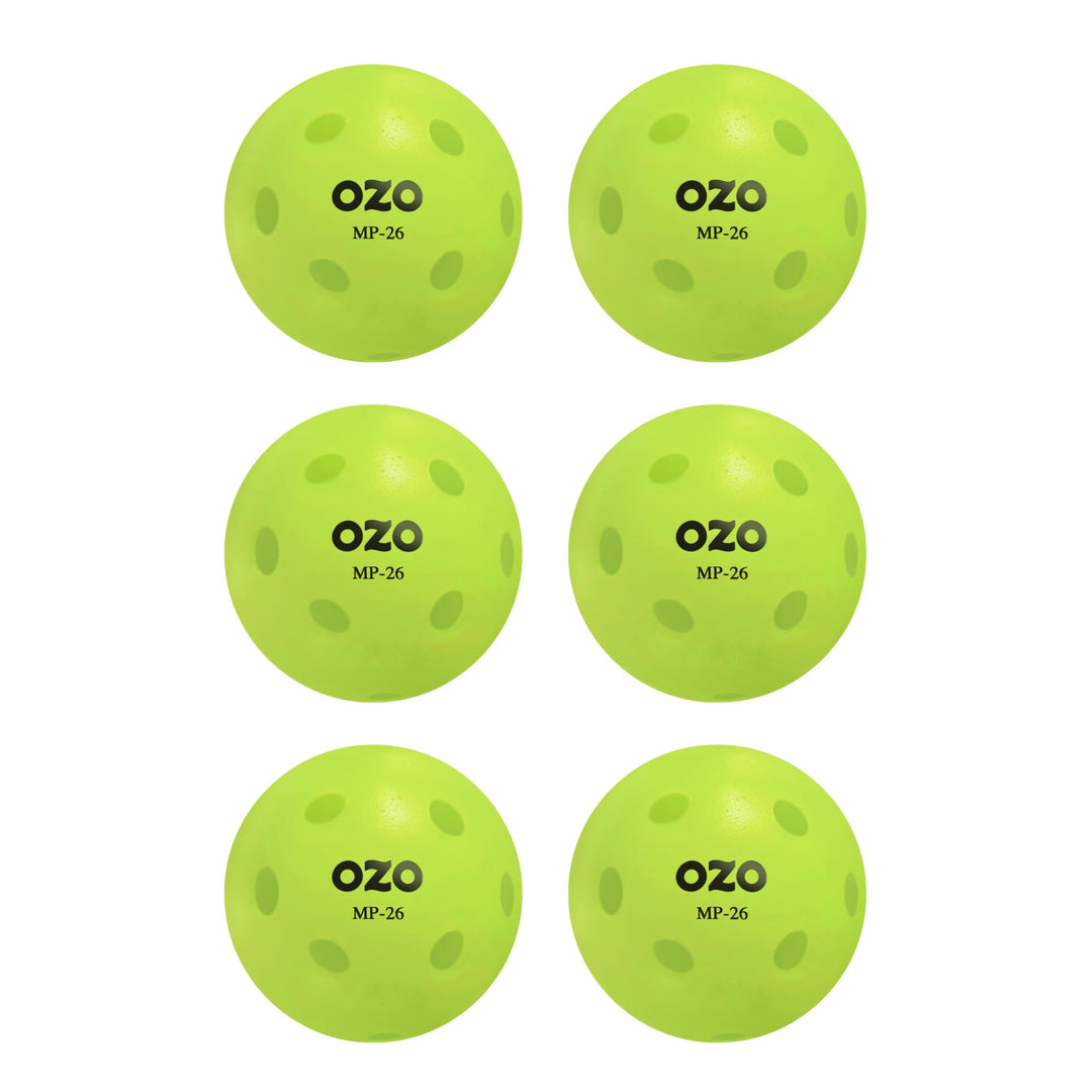 OZO Pickleball Hallenbälle Set 6 Rotational, 6 Rotational