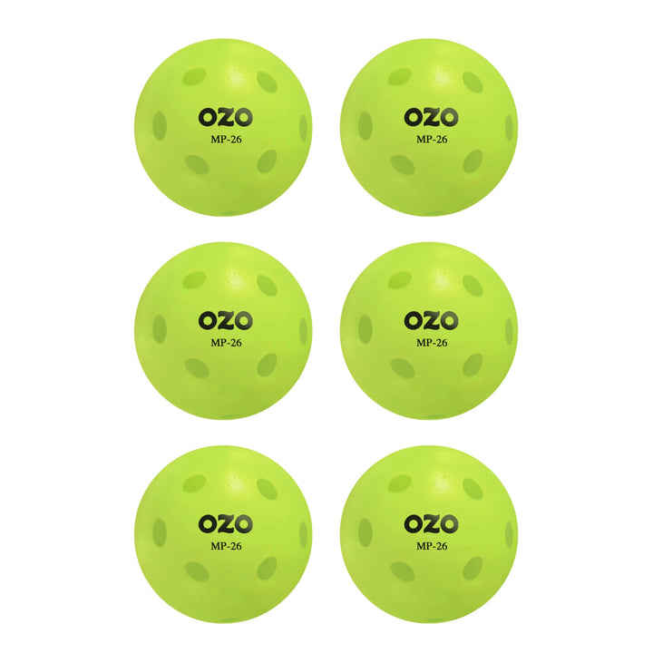 OZO Pickleball Hallenbälle Set 6 Rotational, 6 Rotational