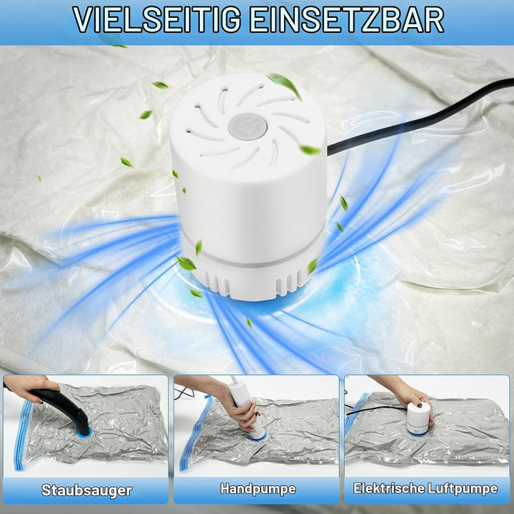 Vakuumbeutel für Kleidung mit Elektrischer Pumpe, 16 Stück, 16 Stück