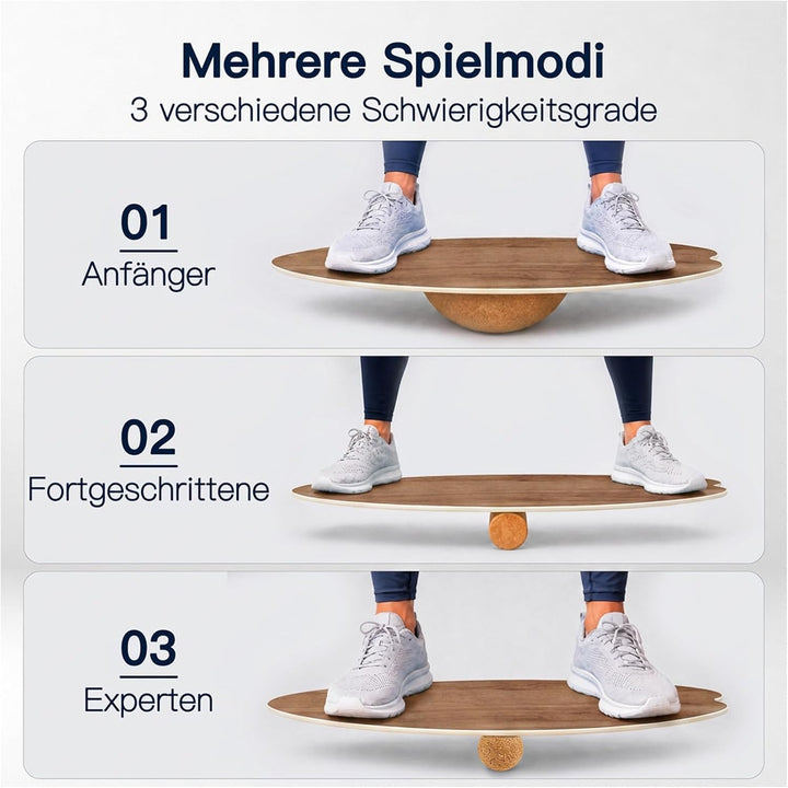 Balance Board Erwachsene | Surfing Balance Board Set | Holz Balanceboard Holzfarbe, Holzfarbe