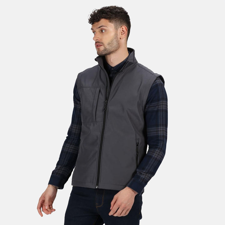 Regatta TRA848 74Y80 Professionelle Octagon II 3-lagige wasserdichte Softshell-Bodywarmer, Grau (Sch