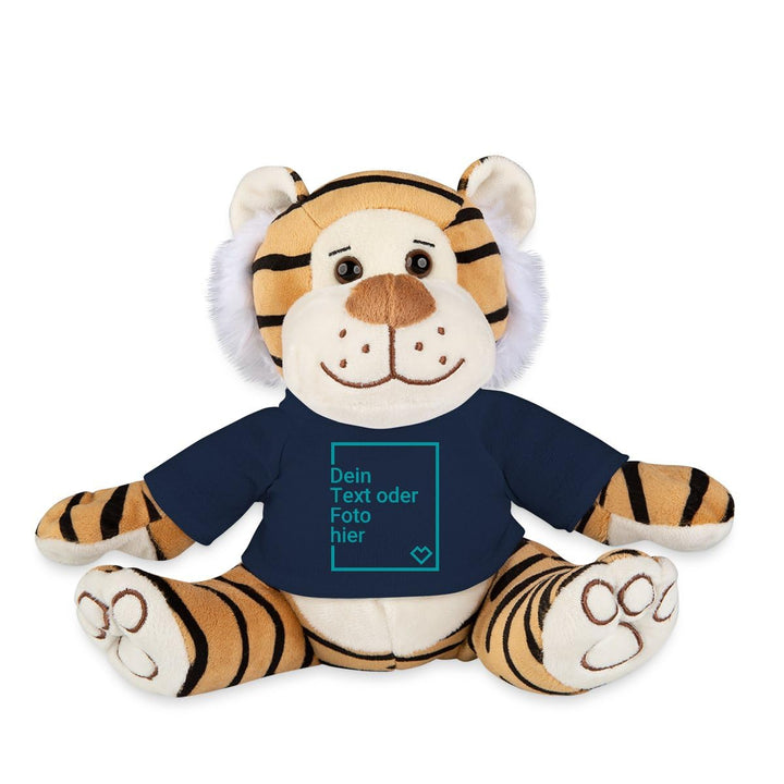 Spreadshirt Tiger Kuscheltier Selbst Gestalten Mit Foto Oder Text | Plüschtier Personalisiert Plüsch