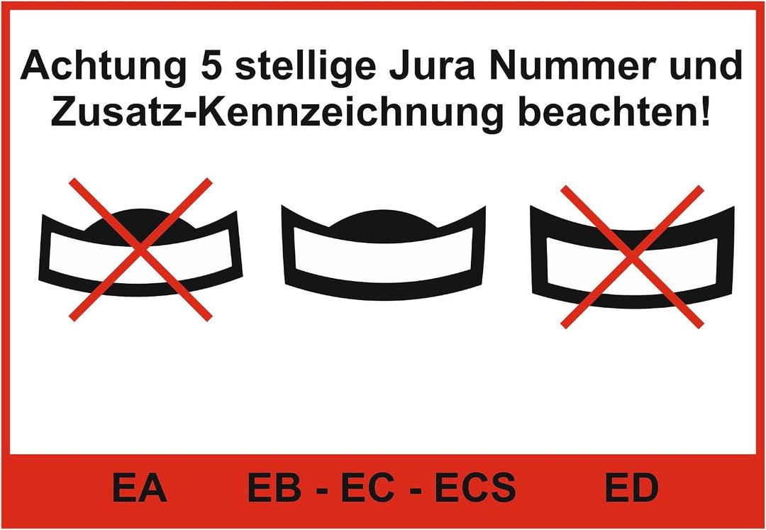 5 x Schutzfolie für Jura Tassenablage/Tropfblech E6 Modell EB/EC