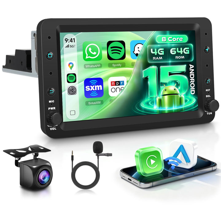 VECHTEL 8 Kern 4G+64G Autoradio Android 15 für Alfa Romeo 159 2004-2011, 7 Zoll HD IPS Touchscreen A