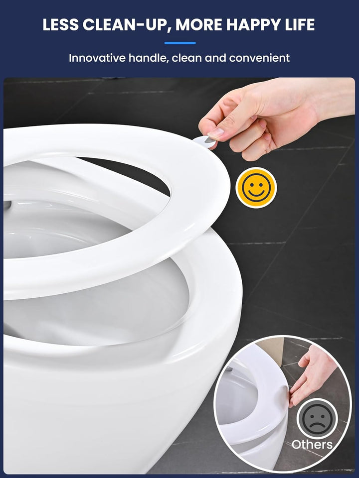 YEAUPE PRO Toilettendeckel mit Absenkautomatik, WC-Sitz mit Quick-Release-Funktion und Softclose Abs