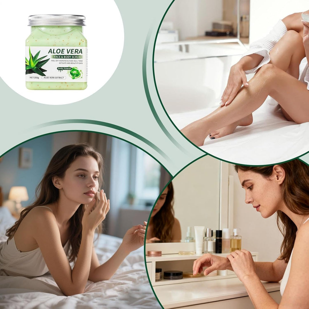 Körperpeeling – feuchtigkeitsspendendes Glättungsmittel für Gesicht und Körper, 350 g | Hautpeeling,