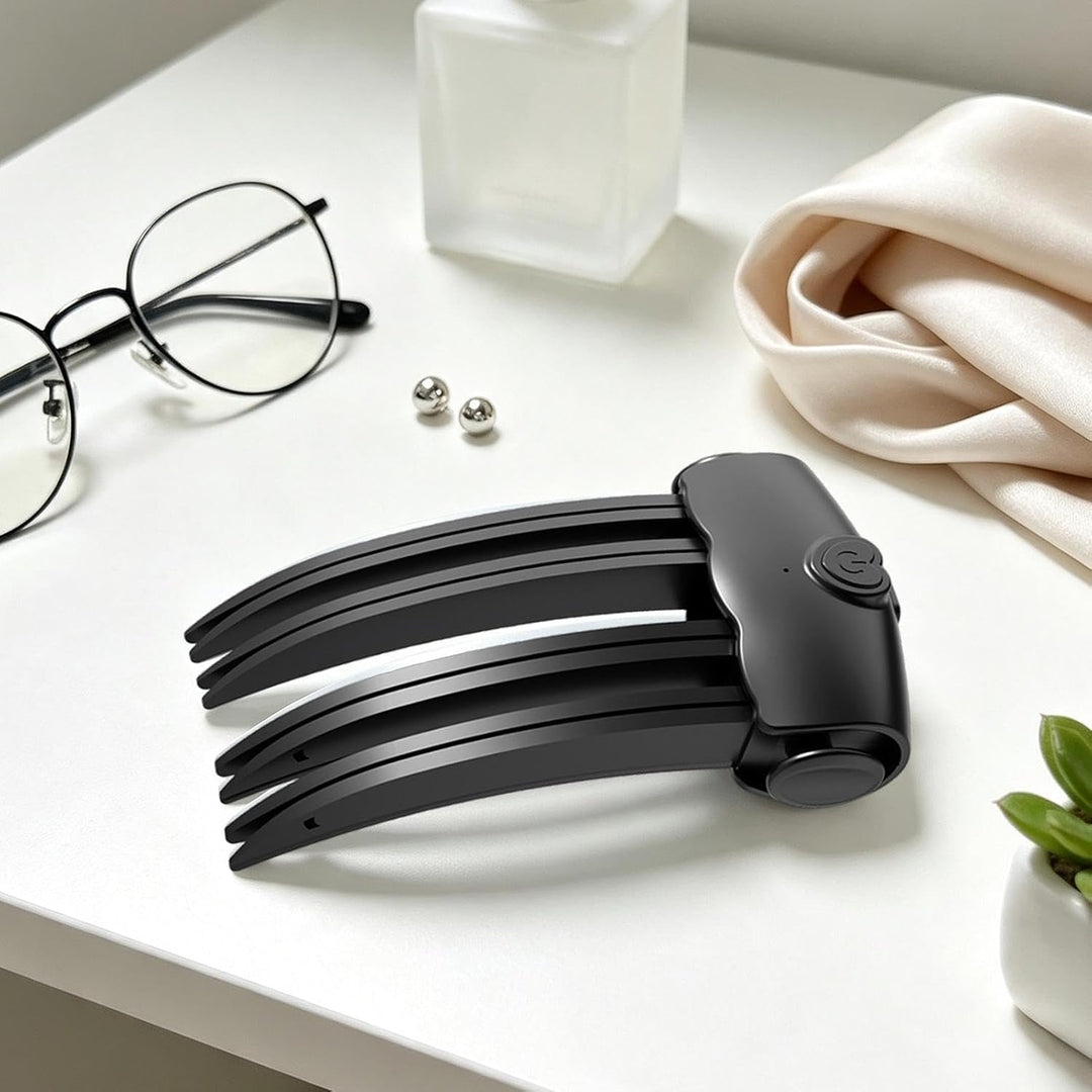 Ansatz Lifting Clips Wiederaufladbarer Kabelloser Hitzeschutz-Liftingkamm Schwarz, Schwarz