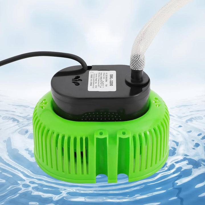 Pool Pumpe, 75W Poolabdeckpumpen, 3000L/H Filterpumpe (Grün) | Tragbar IPX8 Wasserdicht 35°C Maximal