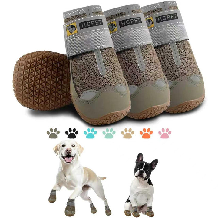 Hcpet Pfotenschutz Hundestiefel, Hundeschuhe Hundeschuhe mit reflektierenden Riemen, Welpenschuhe fü