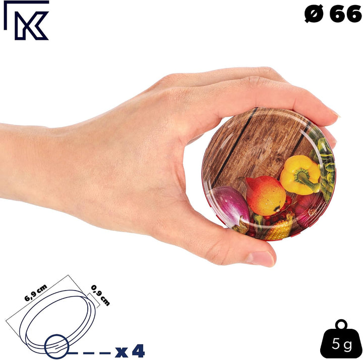 KADAX 100er Set Einmachgläser 200ml TO66, Marmeladengläser Vorratsgläser Mason Jar mit Schraubdeckel