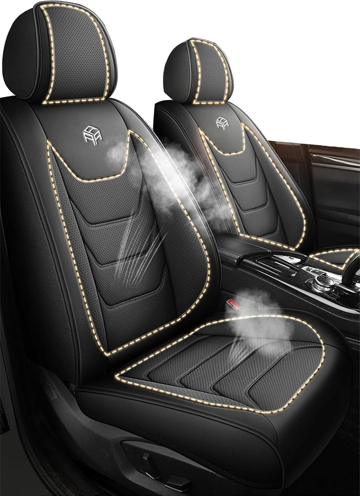 PU Leder Autositzbezüge Auto Vordersitz 2 Stück Set Fit für Mercedes-Benz C-Klasse W202 W203 W204 W2