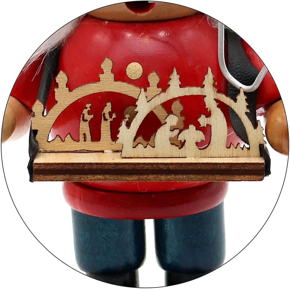 **** Räuchermann als Schwibbogenhändler, ca. 19 cm 19 cm Schwibbogenhändler, 19 cm Schwibbogenhändle