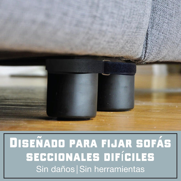 Couch Clamp Pro rutschfeste Abschnittverbinder mit Haken- und Schlaufen-Clips für Sofas – verhindert