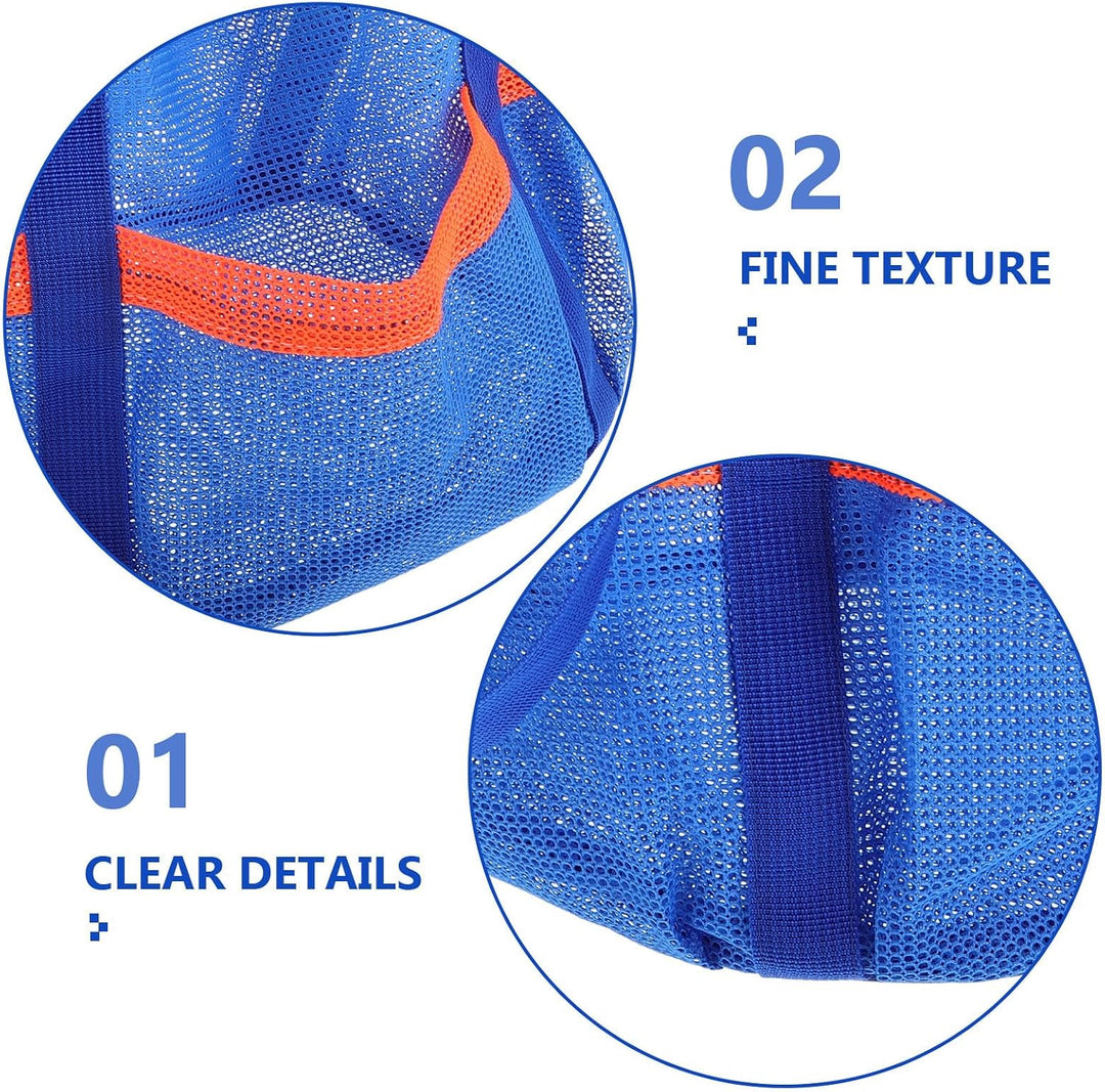 Mehrfachfach Netz Strandtasche für Schwimmen, Sandschutz, Blau