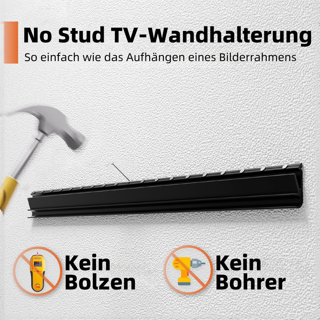 TV Wandhalterung für Rigipswand ohne Schrauben, für 26-55 Zoll Flachbildfernseher bis 45 kg, ultrasc