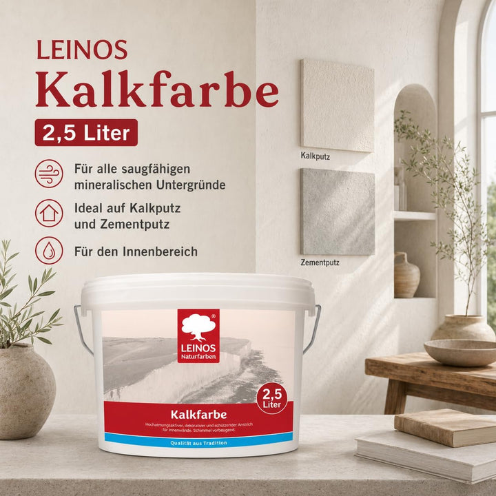 Leinos 665 Kalkfarbe 2,50 l 2.5 l (1er Pack), 2.5 l (1er Pack)