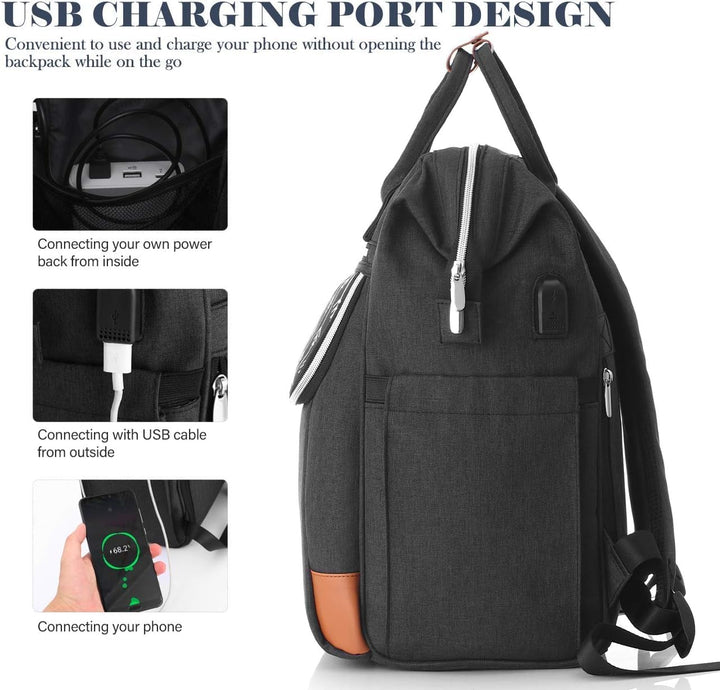 Rucksack Damen, Schulrucksack Mädchen Teenager15.6 Zoll Laptoprucksack mit Anti-Diebstahl, Arbeitsru