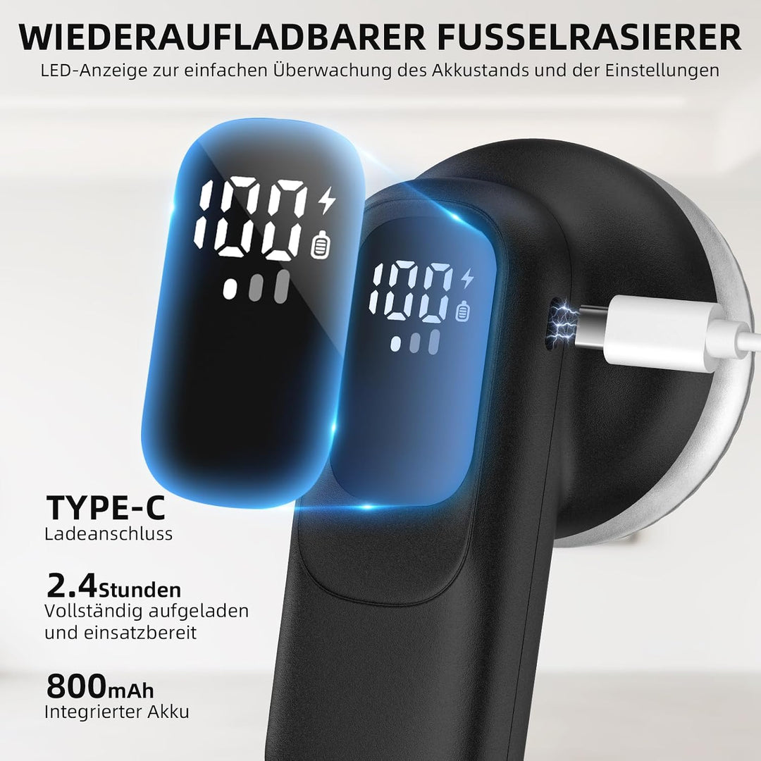 Fusselrasierer Elektrisch tragbarer Pullover-Entfilzer mit 3 Geschwindigkeiten 6 Blattklingen digita