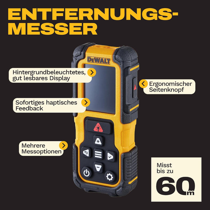 DEWALT 60m Alkaline Laser-Entfernungsmesser, DWHT77200-XJ