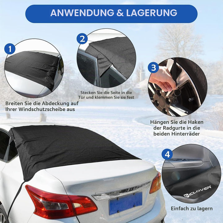 AYAMAYA Heckscheibenabdeckung Auto Heckscheibe Scheibenabdeckung Winter mit Magnet, Auto Eisschutz F