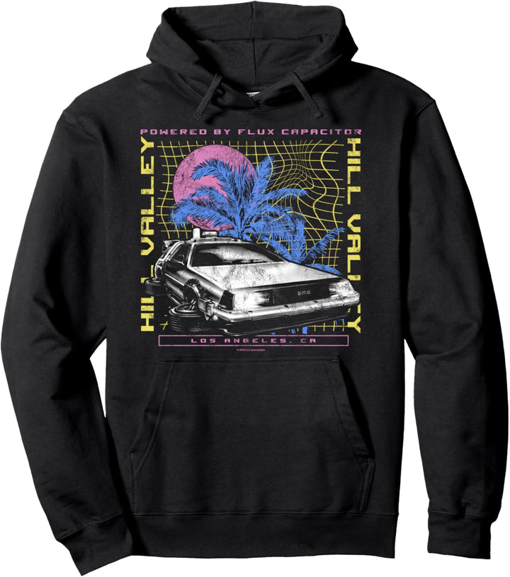Back To The Future 35th Anniversary Hill Valley DeLorean Pullover Hoodie