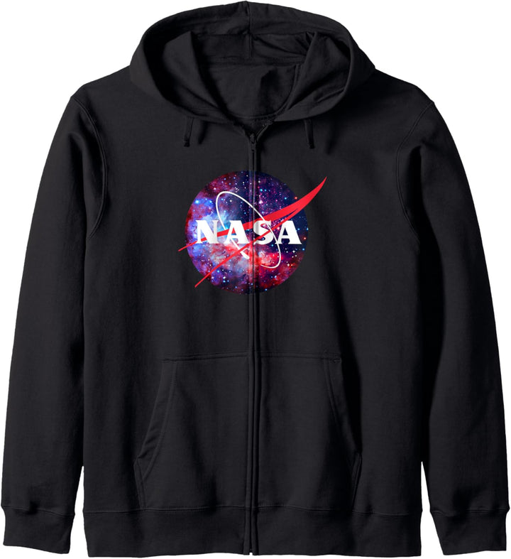Trendy NASA Red Swish Galaxy Background Kapuzenjacke