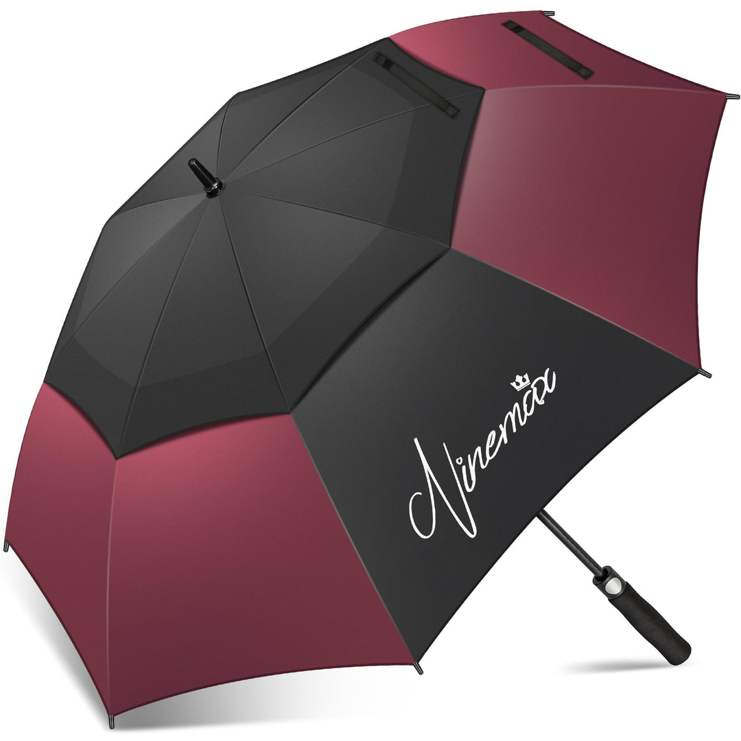NINEMAX Golf Regenschirm Gross Sturmfest XL/XXL, Grosser Regenschirm Sturmfest Stabil, Golfschirm Gr