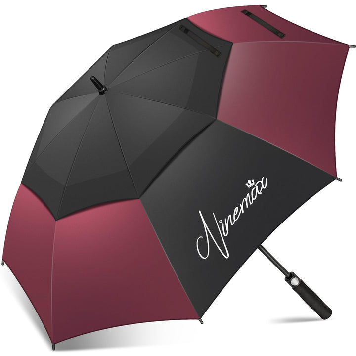 NINEMAX Golf Regenschirm Gross Sturmfest XL/XXL, Grosser Regenschirm Sturmfest Stabil, Golfschirm Gr