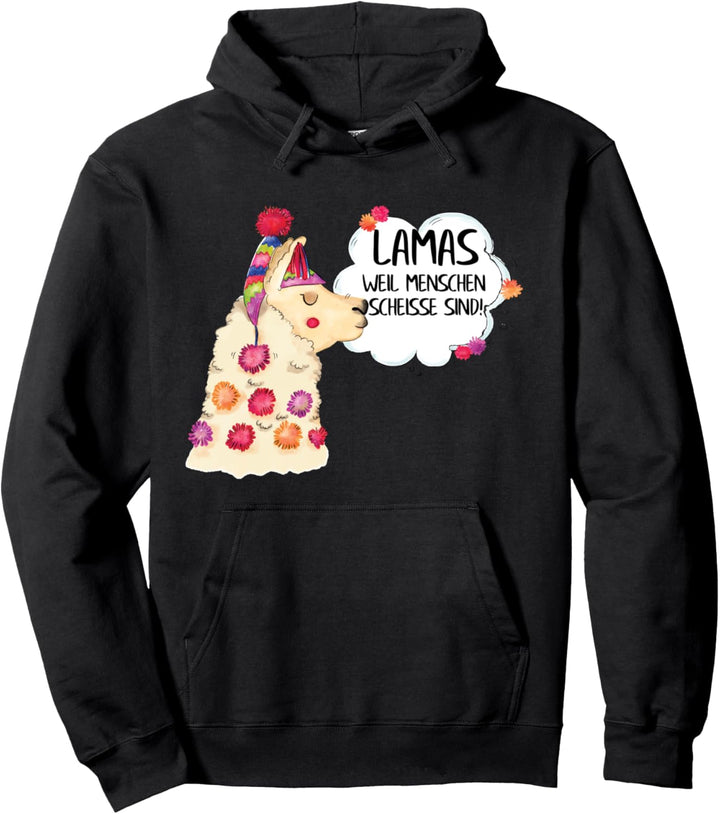 Lustiges Sprüche Pulli Geschenk mit Alpaka- bzw Lama-Motiv Pullover Hoodie