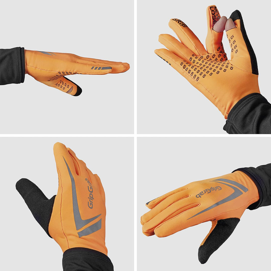 GripGrab Running Expert Vollfinger Winter Touchscreen Laufhandschuhe Jogging Handschuhe Laufen Hi-Vi