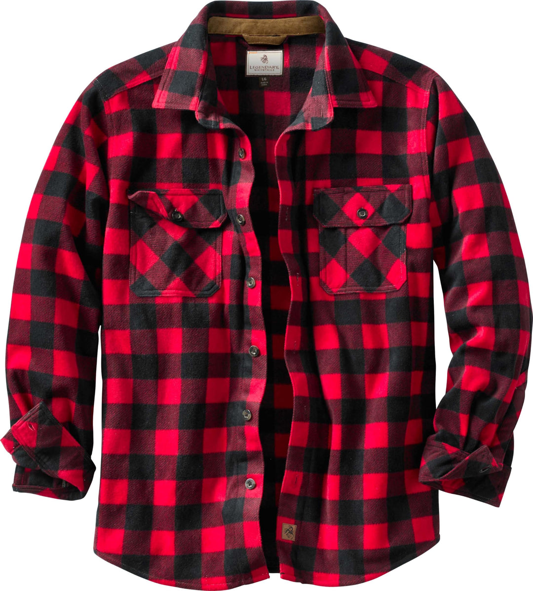 Legendary Whitetails Navigator Fleece-Herrenhemd mit Knopfleiste XXL Rot, XXL Rot